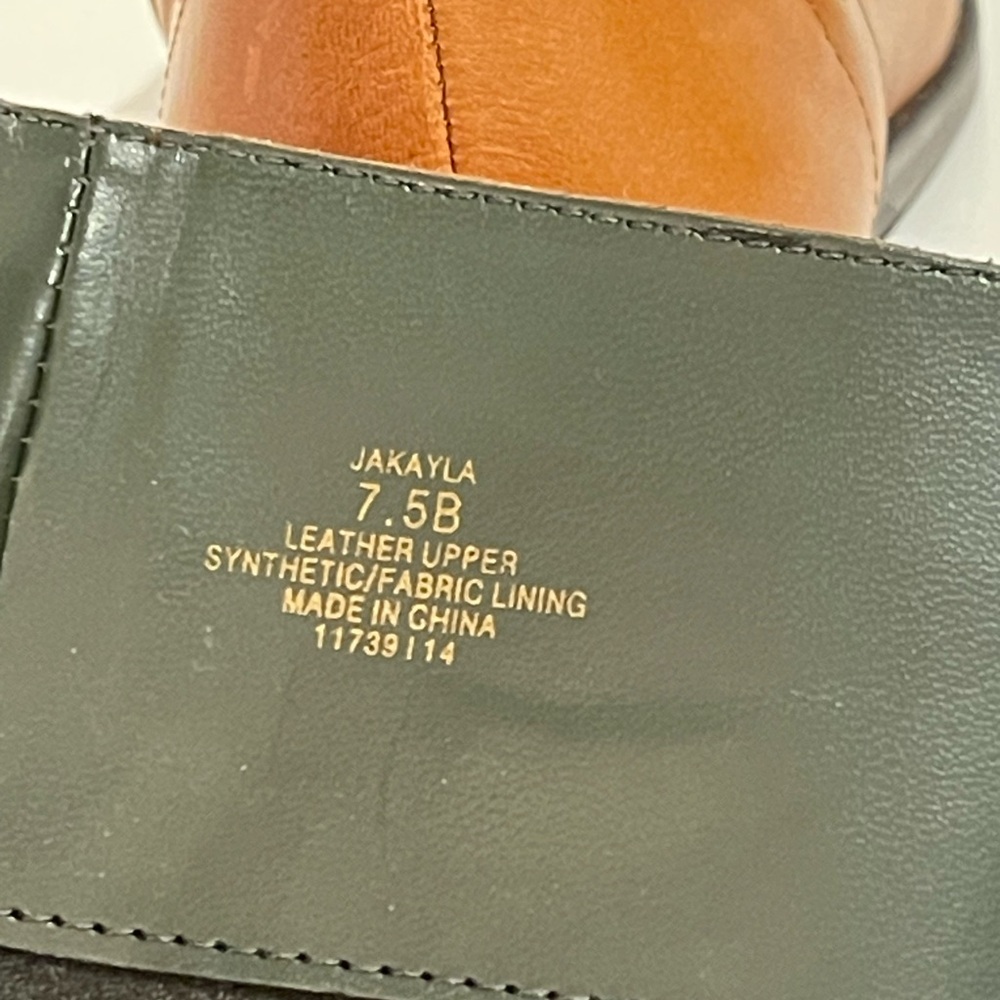Ralph Lauren Tan Leather Knee-High Riding Boots w Gold Metal Details - Picture 13 of 15